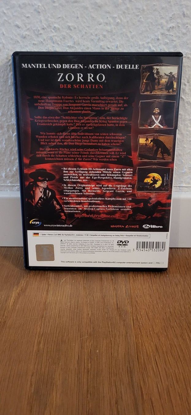 Sony Spiele: PS 2 - Zorro Der Schatten Z – Gebraucht aus Münsingen von DigitaleSpielecke 1