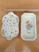 Zwei Schalen Blumenmotiv mit Goldrand Porzellan Rosenthal