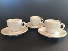 Espresso Tassen Untertassen Club House Rose 6-tlg Sammlung