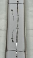 18k &14k Set:Ohrringe & Armband mit Weissgold & Zirconia