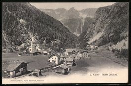 Trient, Ortsansicht aus der Vogelschau