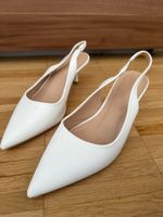 Weisse Slingback Pumps – Grösse 40 