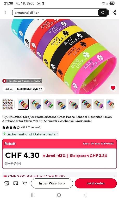 Bracciali & Braccialetti: Silikonarmbänder NEU – Nuovo e nell'imballaggio originale da St.Gallen venduto da Kristal54 1