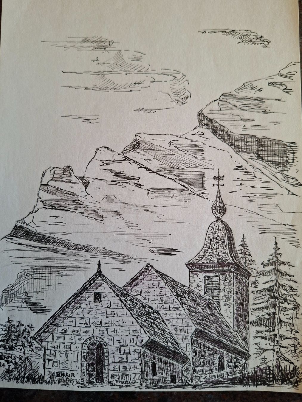 Dipinti: Schweizer Bergkirche – Usato da Bern venduto da Griffs_jetzt_zue