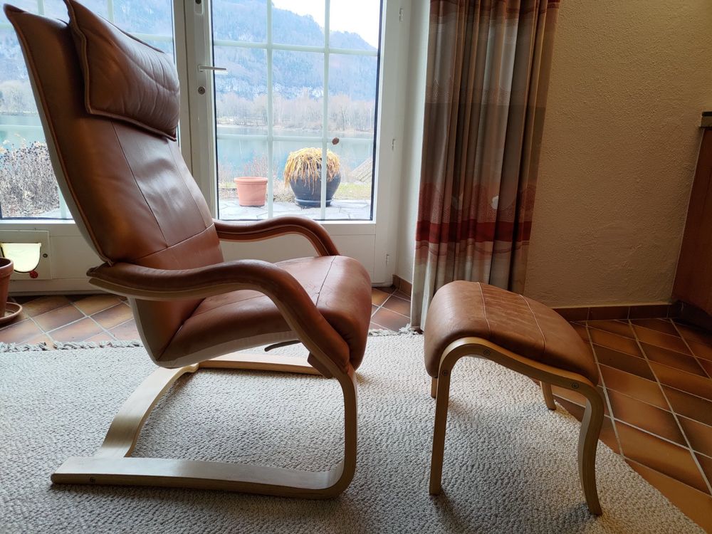 Bequemer Relax Chair / Lesesessel mit Fussstütze (Gebraucht) in Lausen ...