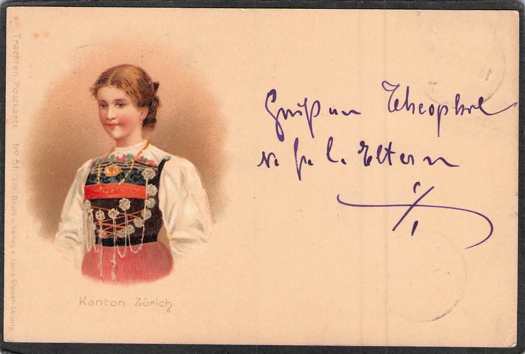 Cartoline postali: ^Kanton Zürich 1900 – Usato da Reichenburg venduto da Pipo-67