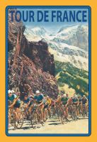 Blechschild-TOUR DE FRANCE-BERGE FAHRRADRENNEN