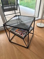 Beistelltisch Metall/Glas 45x45