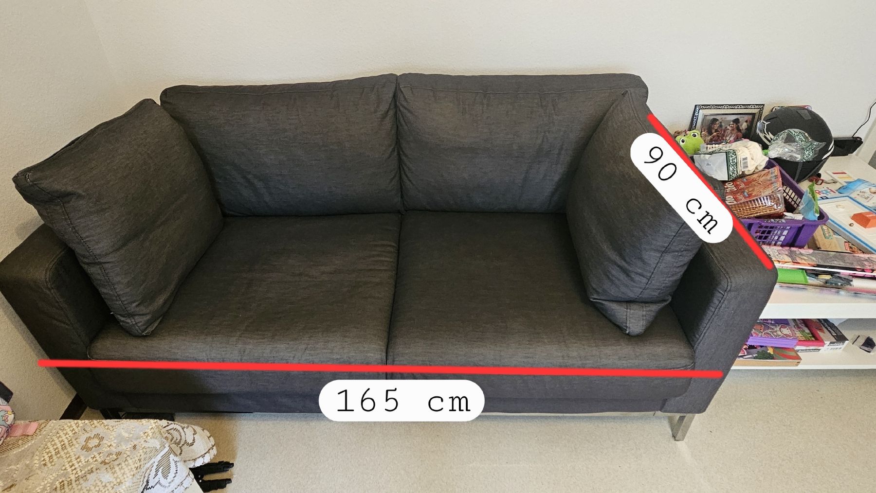 Divani: 2-Sitzer sofa dunkelgrau – Usato da zürich venduto da sq_jan