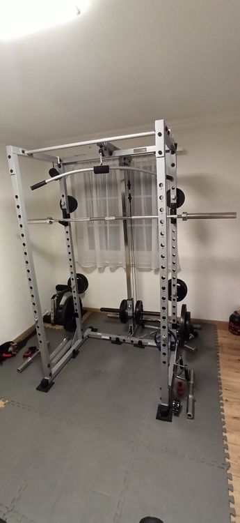 Power Rack mit Lat- /Ruderzug/Langhantel/Scheiben/Zubehör | Kaufen auf ...