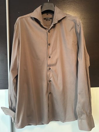 Navyboot Herrenhemd modern fit braun Grösse 41 gebraucht