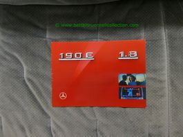 Mercedes-Benz 190 E 1.8 W201 1990/03 Prospekt deutsch