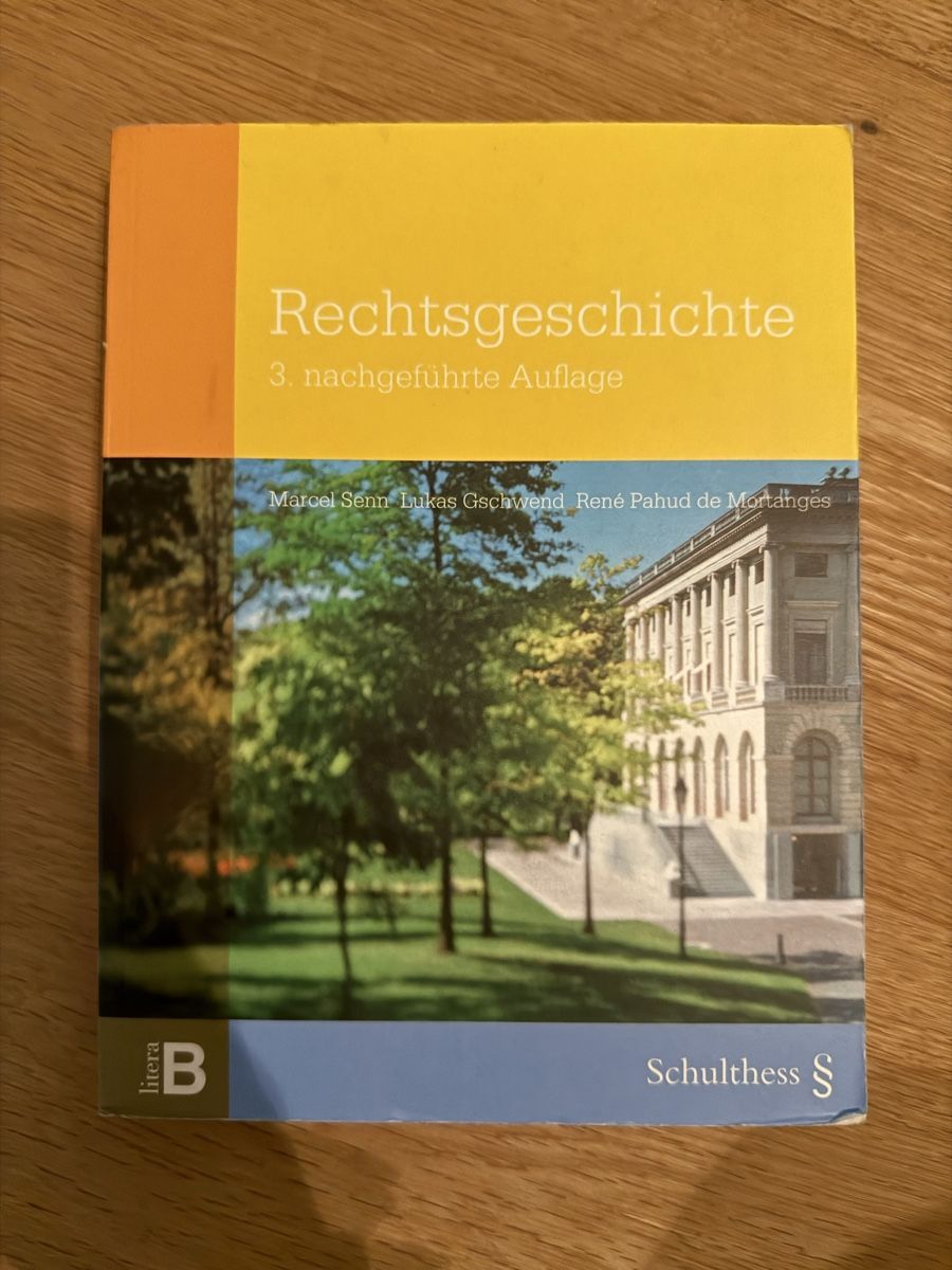 Bücher: Rechtsgeschichte - 3. nachgeführte Auflage – Gebraucht aus Gockhausen von nad_fv2p