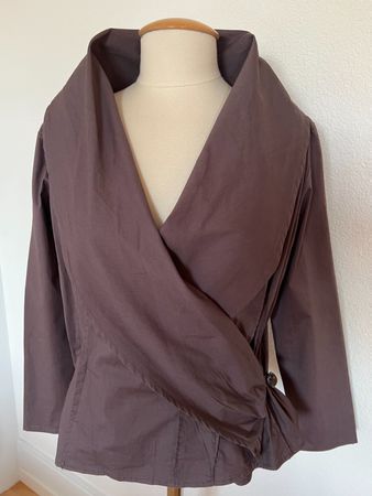 Colora Damen Wickelbluse/Jacke, Gr. M, Taupe, NEU