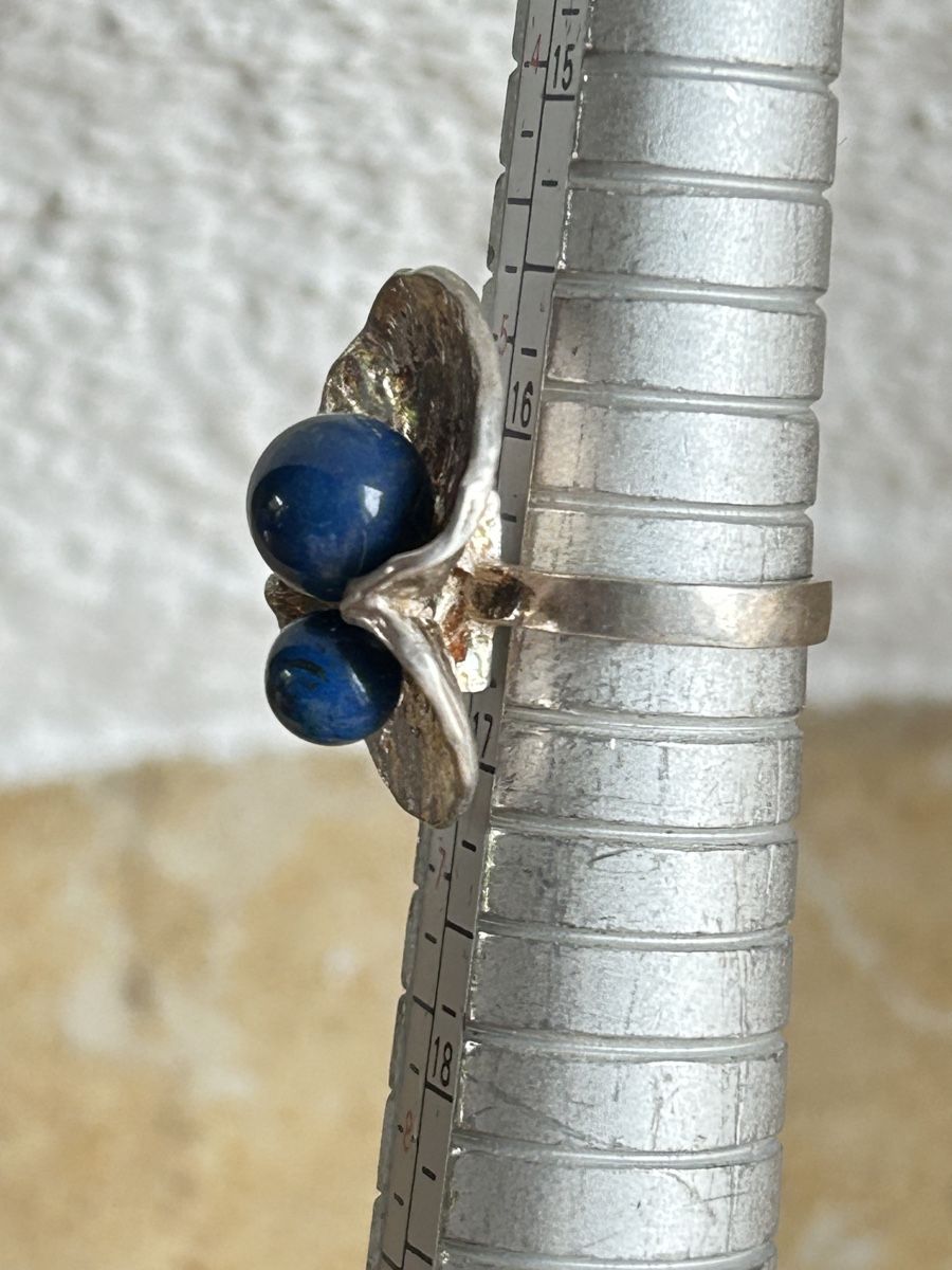 Anelli: Silberring Lapislazuli Kugeln, FLOWER (52) – Usato da Laufen venduto da belleskulptur 2