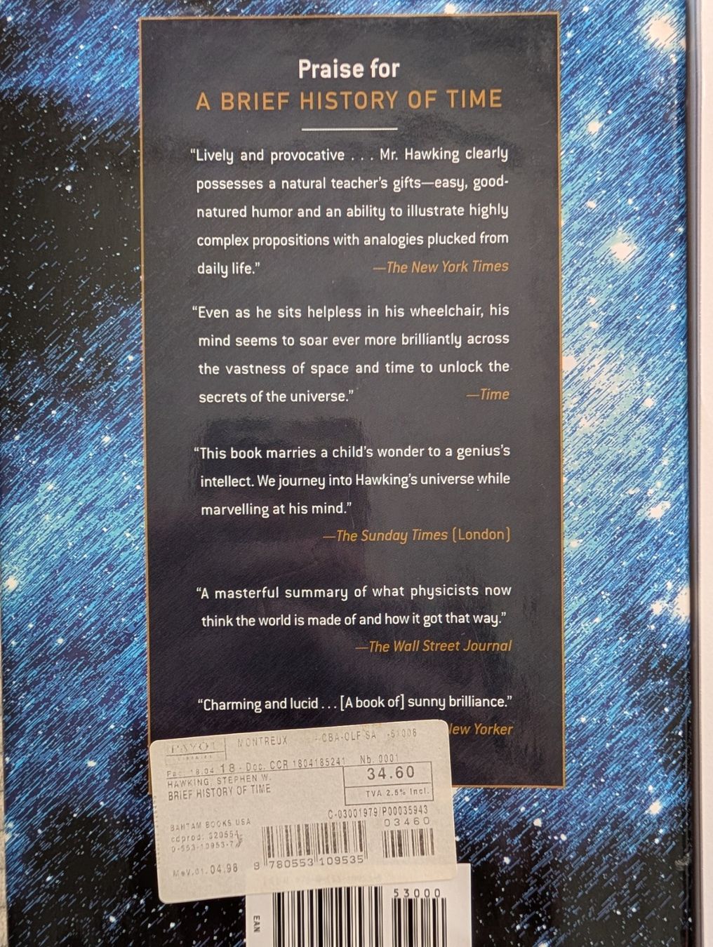 Libri: 4 books - Data & Science - Factfulness - Stephen Hawking – Usato da Montreux venduto da mad_z9lj 2
