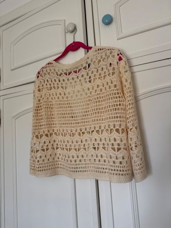 YERSE Veste à jour off white 40%cotton L NEU ungetr