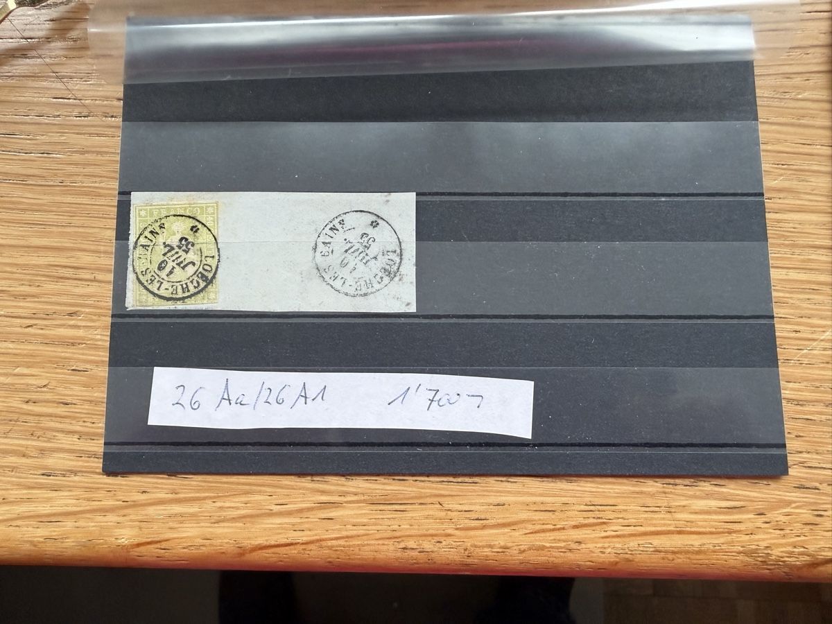 Alle Briefmarken: Strubel 26Aa auf Briefstück mit Attest – Gebraucht aus Murgenthal von Tina_4055