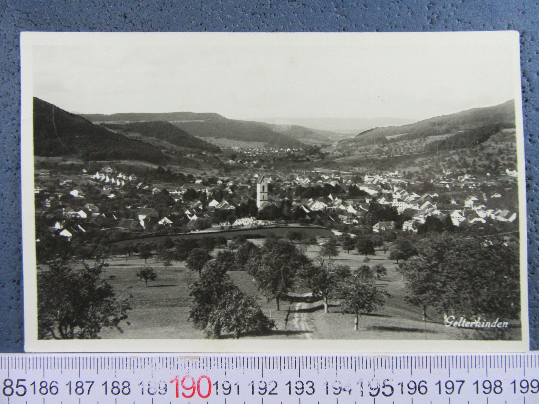 Cartoline postali: GELTERKINDEN PANORAMA BL AK 1938 – Usato da Ettingen venduto da Hausi4711