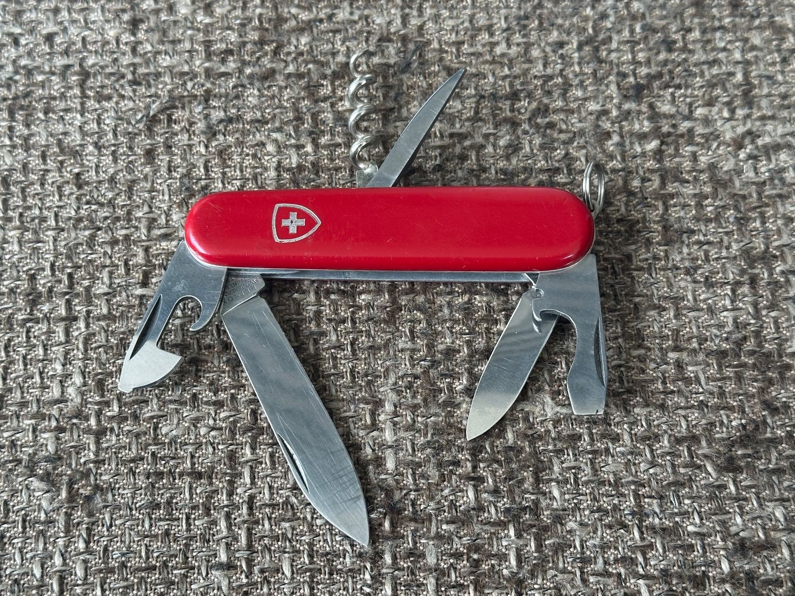 Victorinox Coltelli tascabile: Altes Sackmesser ELINOX Rot 91mm – Usato da Dübendorf venduto da lan1808 7