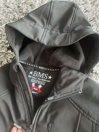 BMS Softshell-Jacke Pro 8000/5000 Schwarz mit Kapuze