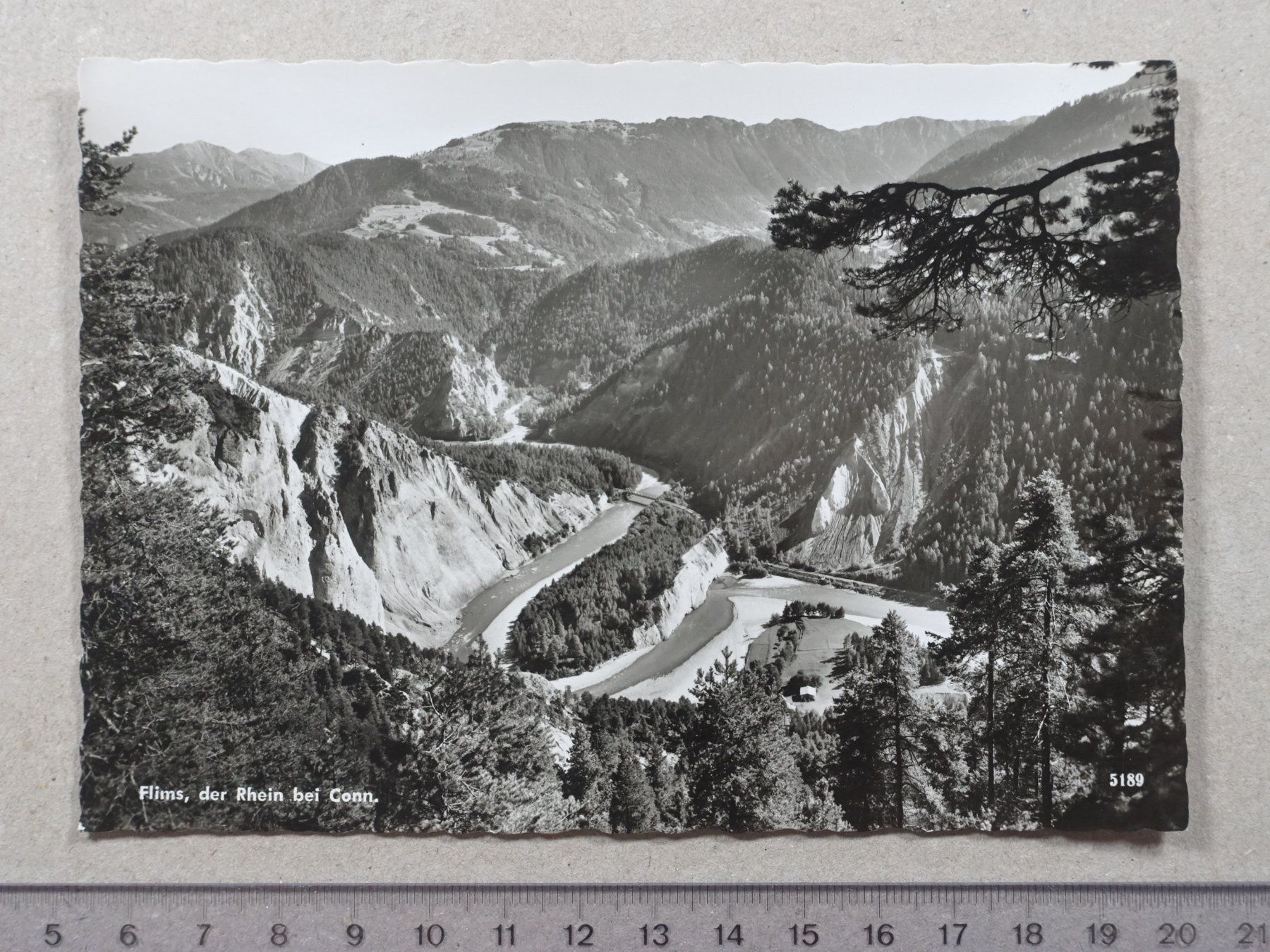 Cartoline postali: Flims, Rhein bei Conn – Usato da Lenzburg venduto da fh1