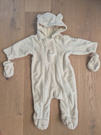 Schneeanzug, Gr. 68/74 (6-9Mt), beige