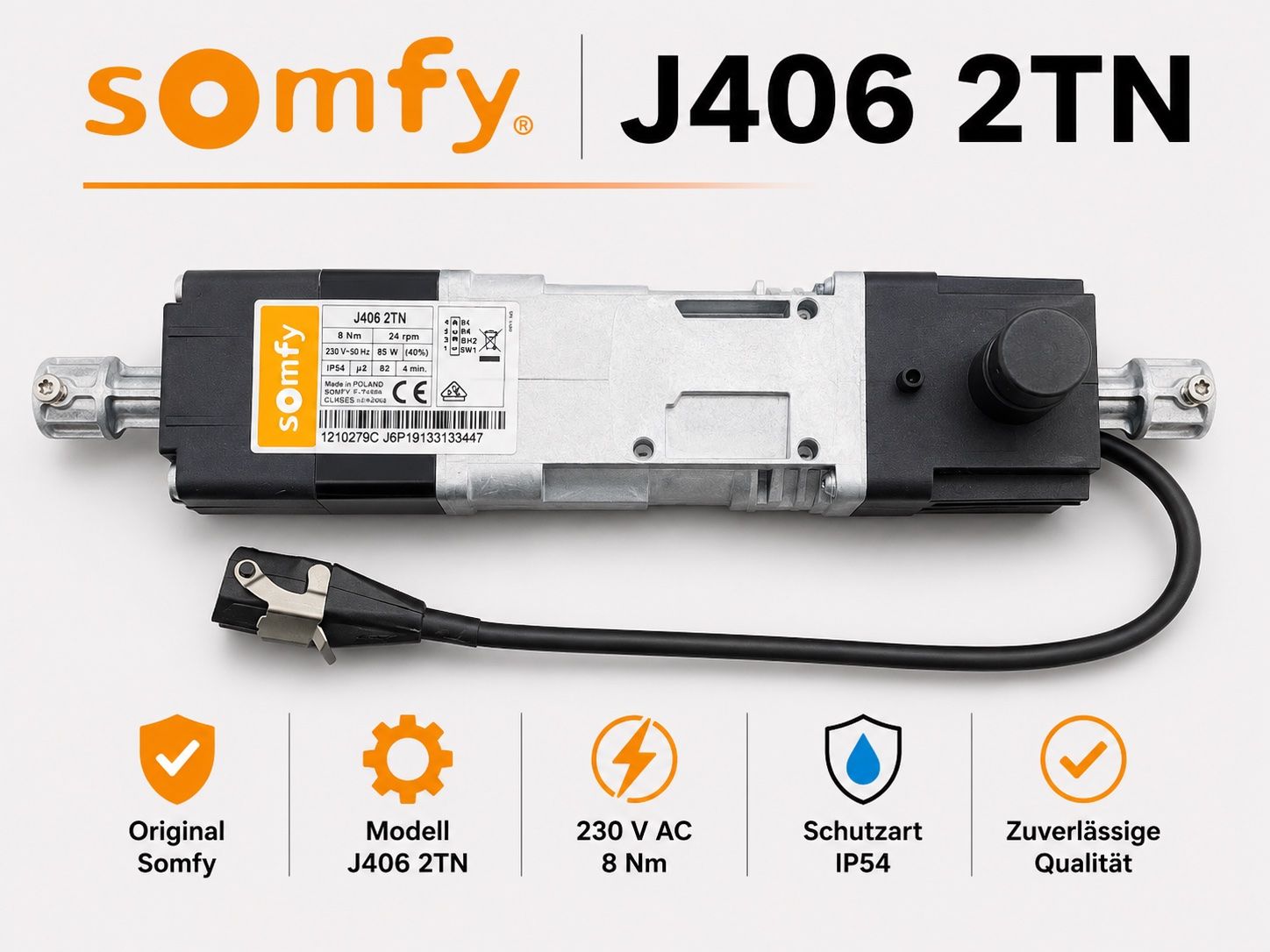 Somfy Tende da sole: Somfy J406 2TN Storenmotor absolute Neuware – Nuovo e nell'imballaggio originale da Zürich venduto da Shalashaska