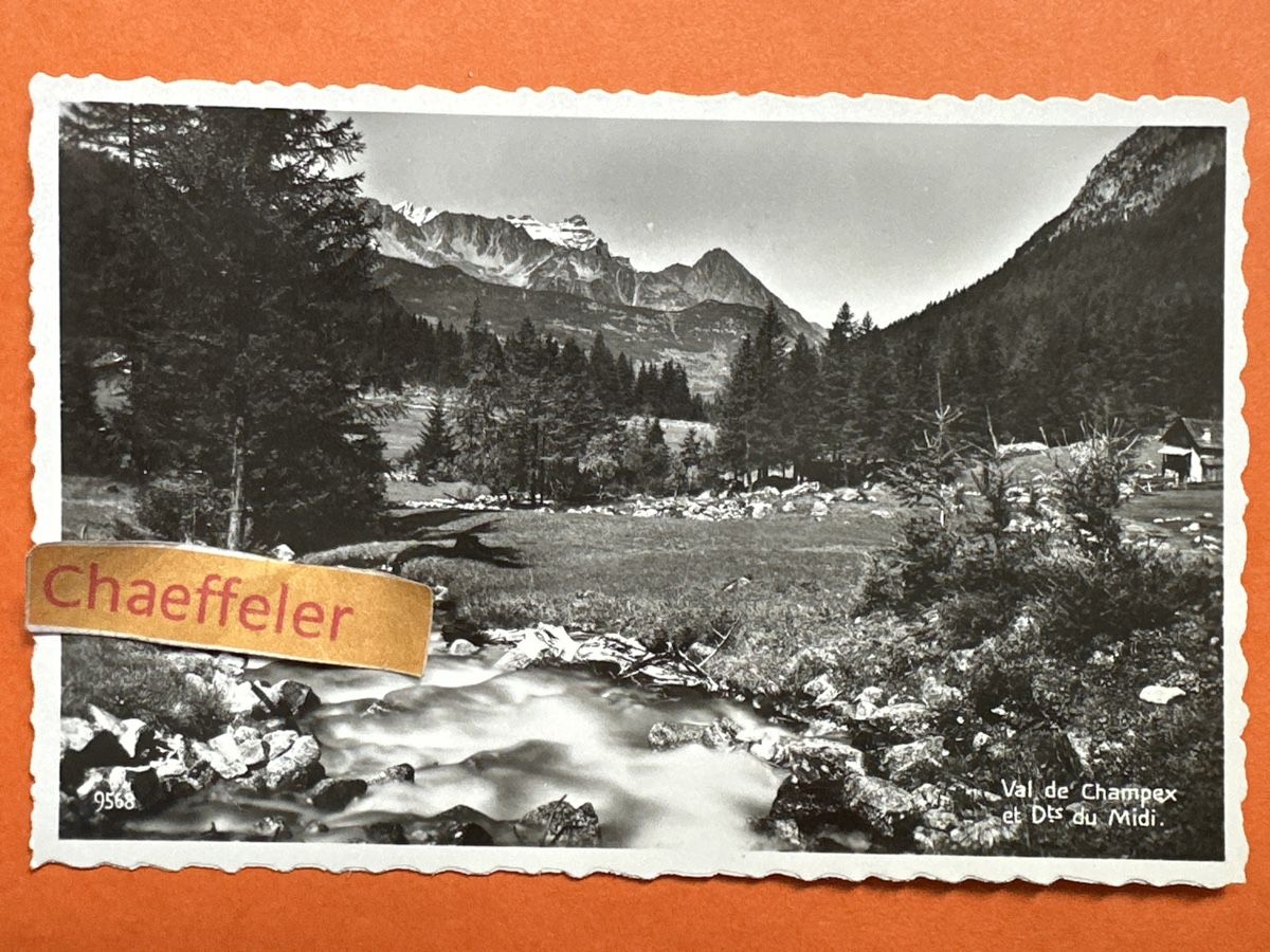 Cartoline postali: Val de Champex er Dts du Midi. – Usato da Zürich venduto da Chaeffeler
