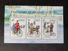 Irland 1991 Block historische Fahrräder postfrisch