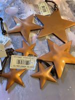 6x Kupfer Weihnachtssterne, Deko Anhänger Vintage Look NEU