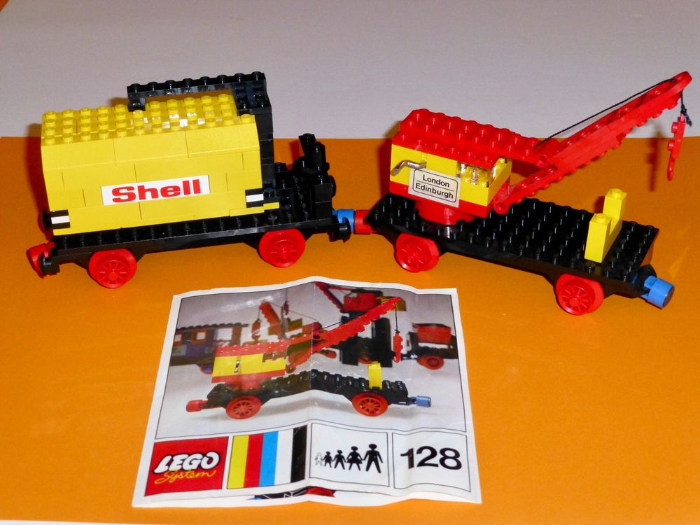 Lego Eisenbahn / 128 Kranwagen + 136 Tanker Waggon Shell | Kaufen Auf ...