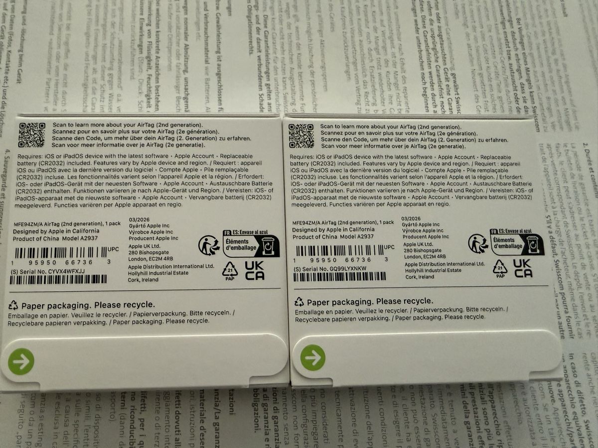 Apple Porte-clés: Apple AirTag 2nd generation – Neuf avec emballage d'origine à Castel San Pietro par Dylan79 1