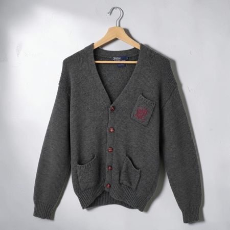 Polo by Ralph Lauren Cardigan Vintage 100% Laine – Taille M