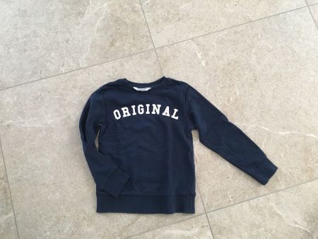 H&M Sweater Gr. 122/128 Jungen Sweatshirt blau Original D...