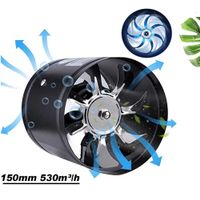 600m³/h Ø150mm Axial Rohrlüfter Zuluft Abluft Rohrventilator