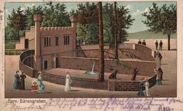 Ansichtskarte Bern Bärengraben, gestempelt 1905, Litho