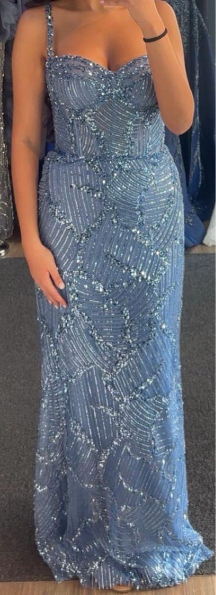 Vestiti: Blaues Abendkleid mit Pailletten Grösse 38/M – Usato da Liestal venduto da _stara98 1