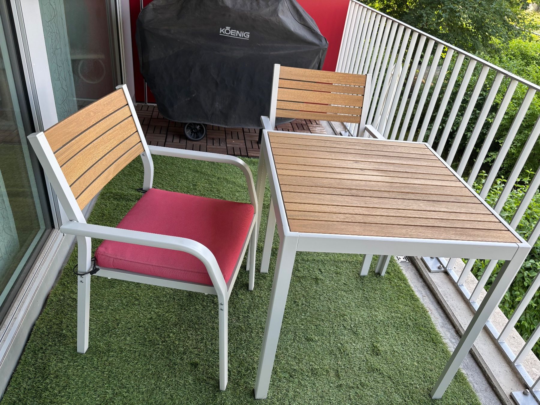 IKEA SJÄLLAND Gartenset: Tisch und 2 Stühle mit Kissen (Gebraucht) in Tann für CHF 44 – nur Abholung auf Ricardo kaufen