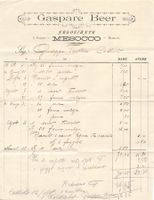 Mesocco (GR) Registro commerciale Gaspare Beer 1906