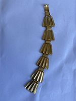 Bracelet gourmette doré vintage éventails 23cm femme luxe