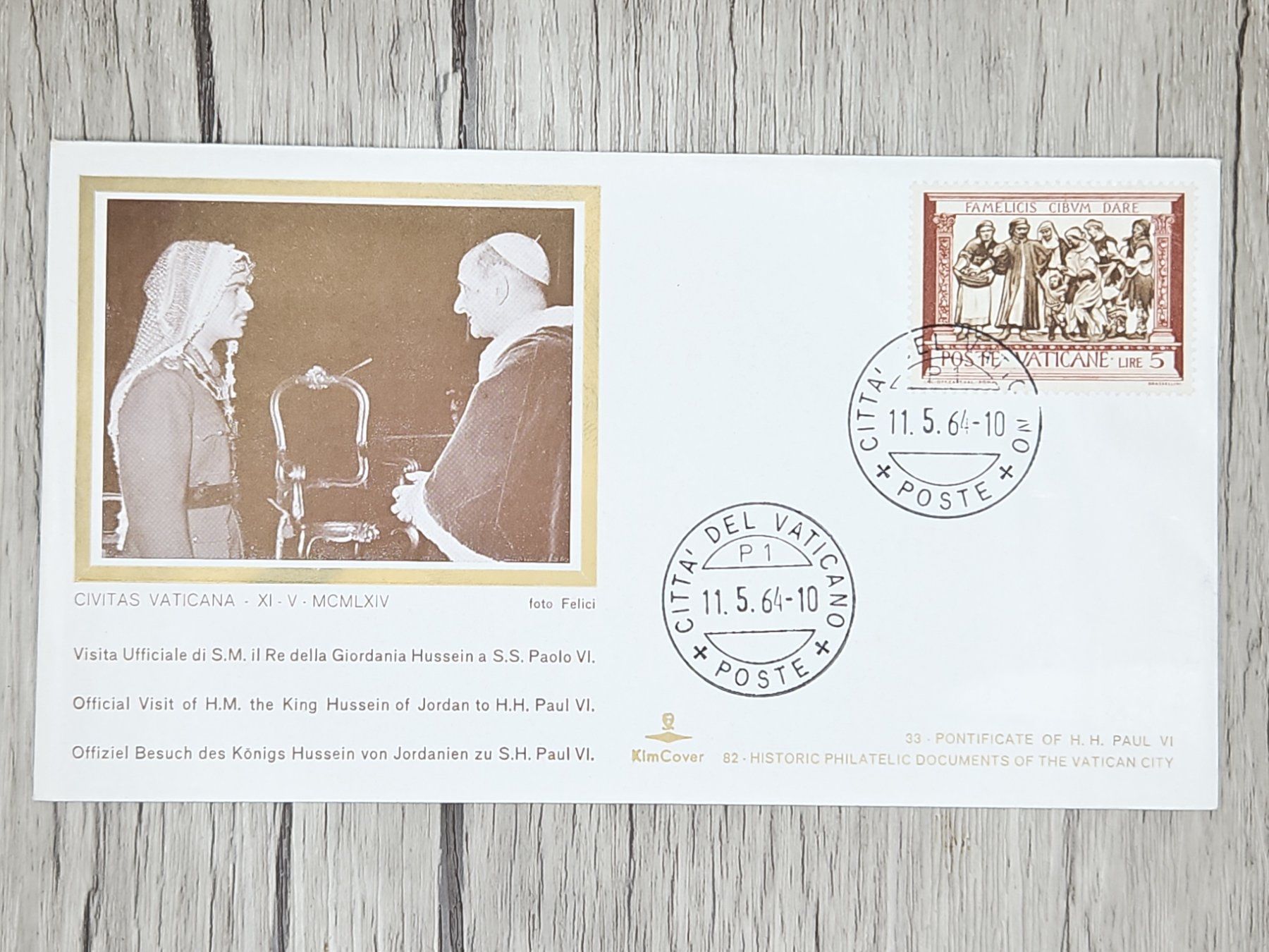 Alle Briefmarken: CL14 Enveloppe + Timbre Vatican 1964 – Gebraucht aus Cousset von Patrick_Collections