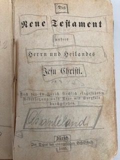 Documenti: Das neue Testament (Druck 1885) – Usato da Schaffhausen venduto da Ronchetto