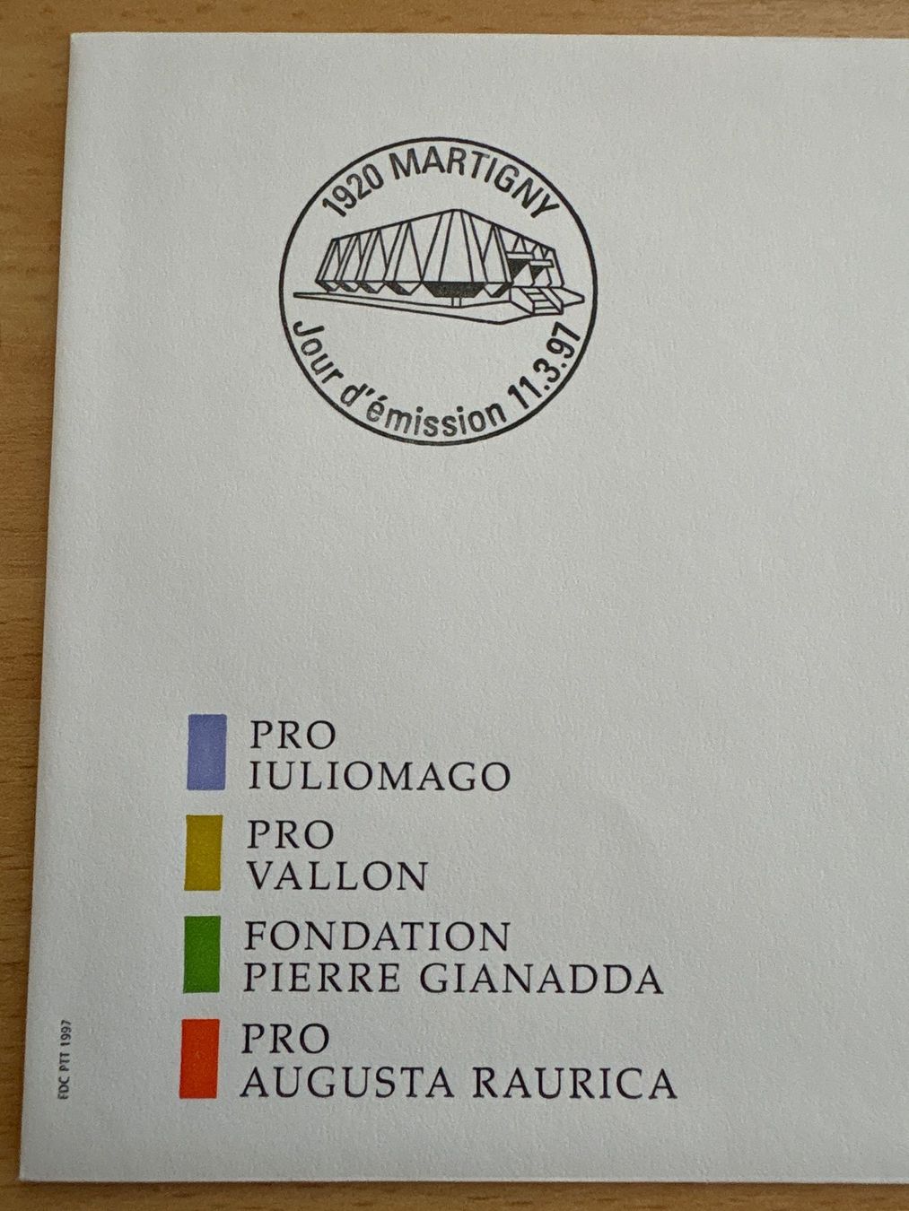 Tutti i francobolli: Ersttagsbrief Martigny 11.3.1997 Pro Juliomago – Usato da Ibach venduto da lisch3 2