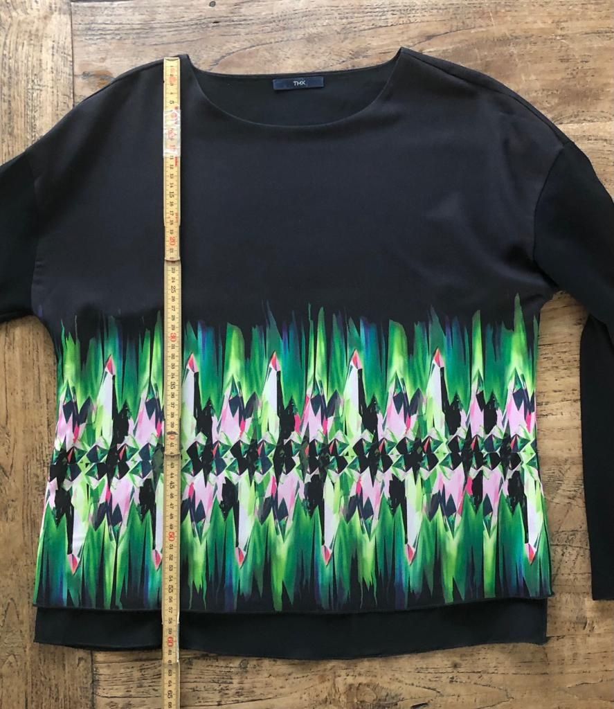 Tops: Elegantes Top, Oberteil von TMX. Schwarz mit Muster. Gr. M. – Gebraucht aus Zürich von Sunnyflower97 3