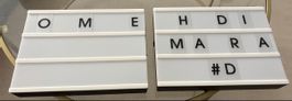 2x LED Leuchtkästen / Lightbox mit Buchstaben