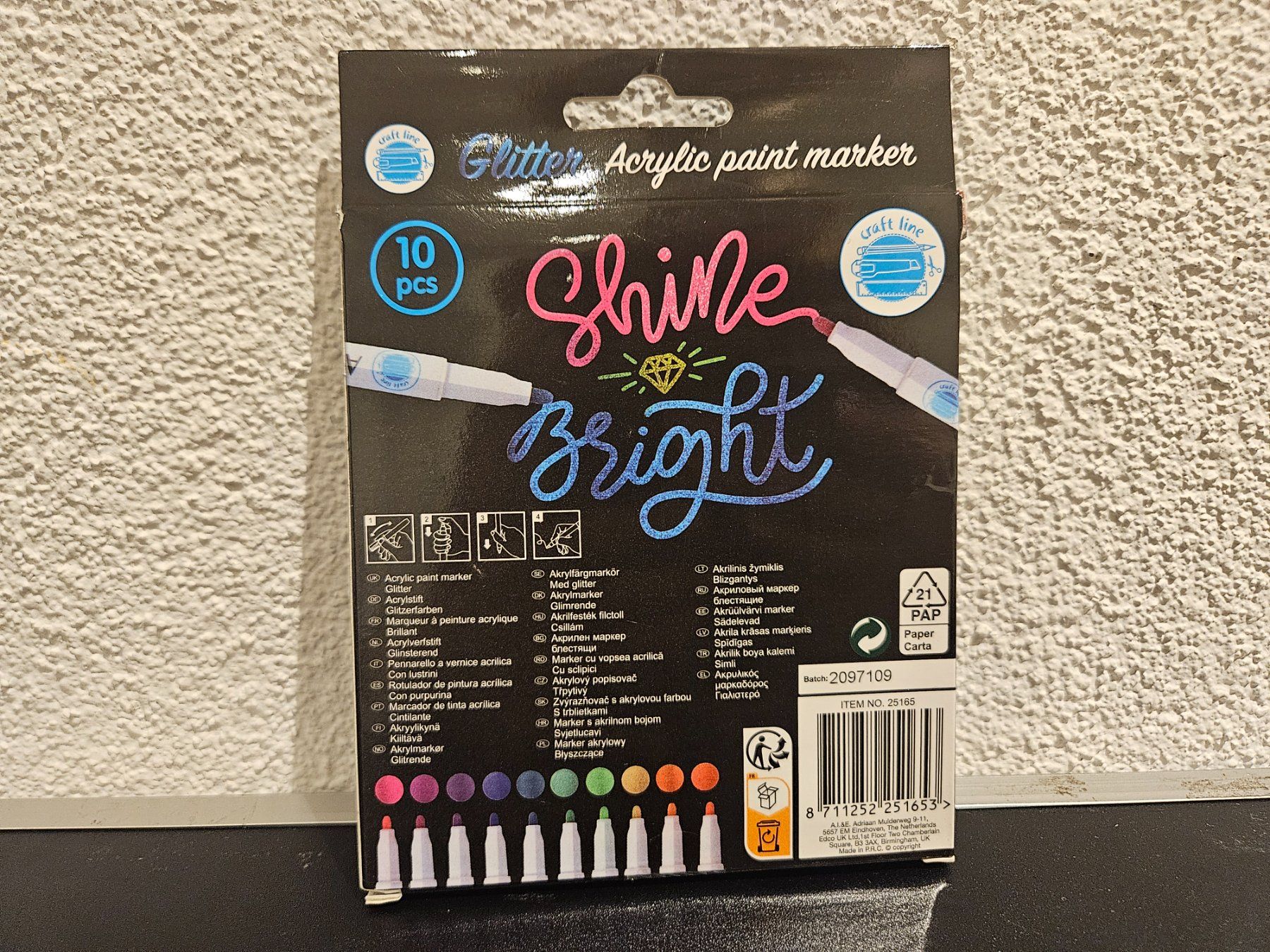 Stifte & Marker: Neu - Glitter Acrylstifte – Neu und originalverpackt aus Dagmersellen von Jarsetz_Restposten 1