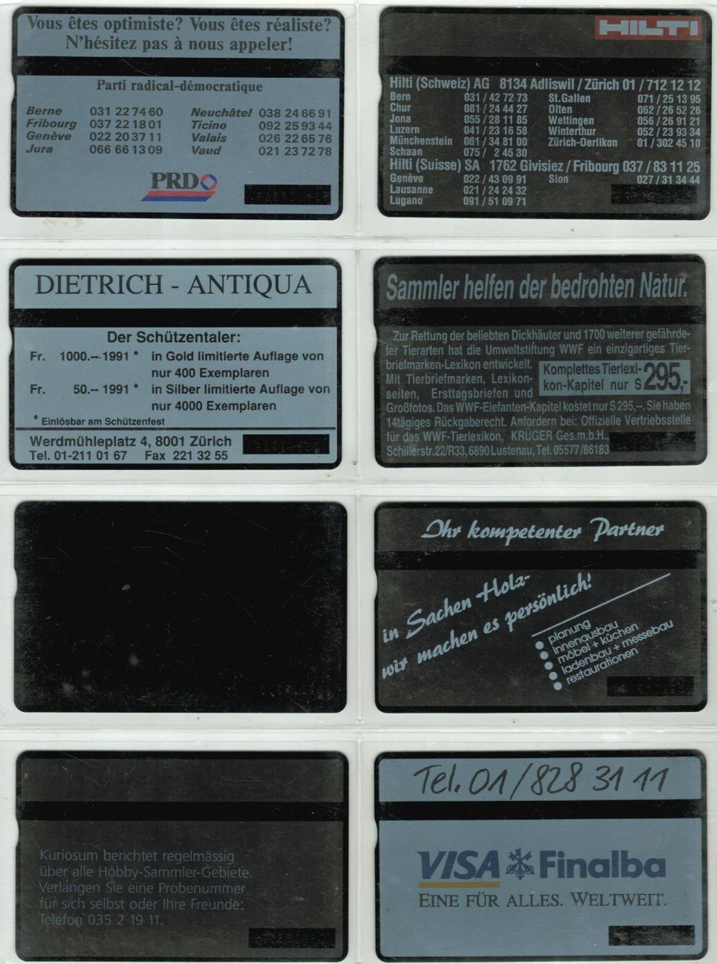Telefon- & Taxkarten: 8 Taxcards – Gebraucht aus Zürich von Tolima194 1