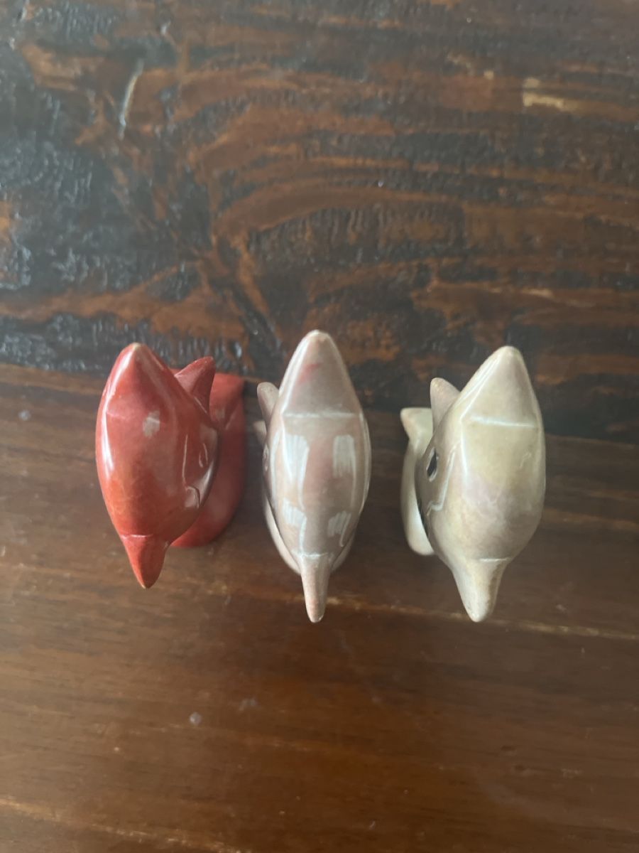 Tutte le decorazioni: 3 Delfin-Figuren aus Stein – Usato da Uetikon am See venduto da erz13 6