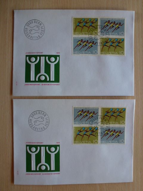 Tutti i francobolli: ++ Varianten 1971 FDC++Jugend und Sport – Usato da Walkringen venduto da Casablanca777 3